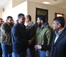 بالصور... الأسرى المحررون في ضيافة الجهاد الاسلامي برفح‎