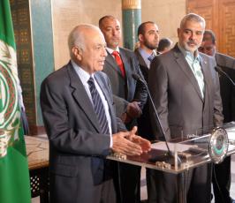 بالصور .. هنية يلتقي العربي خلال زيارات لمقر جامعة الدول العربية في مصر