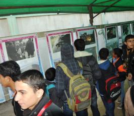 بالصور..الرابطة الإسلامية تنظم معرضاً للصور في ذكرى العدوان على غزة