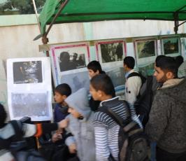 بالصور..الرابطة الإسلامية تنظم معرضاً للصور في ذكرى العدوان على غزة