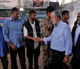  مسير لقادة الجهاد الإسلامي لمنازل عدد من الشهداء
