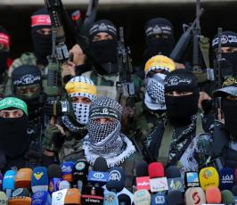 بالصورمؤتمر لفصائل المقاومة في غزة للتحذير من استمرار الانتهاكات بحق الأقصى  ‫(38732289)‬ ‫‬