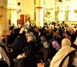 العمل النسائى ينظم ندوة ثقافية بذكرى الانطلاقة الجهادية بمسجد ارض الرباط بغزة