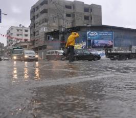 أجواء المنخفض الجوى في قطاع غزة