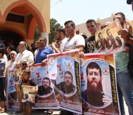  وقفة تضامنية مع خضر عدنان شمال غزة ‫(1)‬