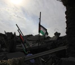 تدمير مقر الحكومة الفلسطينية في غزة بالكامل