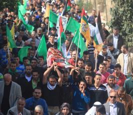 تشييع الشهيدة ايناس دار خليل في بلدة سنجل شمال شرق رام الله