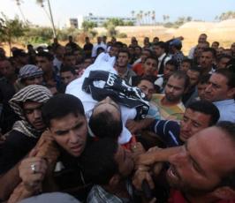تشييع جثامين الشهيدين أبو نصيرة و فطاير من دير البلح