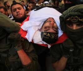  تشييع جثامين شهداء سرايا القدس وكتائب القسام في البريج ودير البلح والقرارة وخانيونس (36)