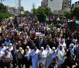 عشرات الآلاف من انصار " الجهاد الإسلامي" ينتفضون نصرة للمسجد الأقصى في غزة