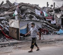 الامطار والدمار يلاحقان سكان حي الشجاعية