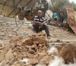 أضرار في مزرعة للبقر إثر القصف الصهيونى (21).JPG
