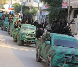 سرايا القدس تنظم مسيرا عسكريا لاحياء ذكرى استشهاد القائد بهاء ابو العطا و شهداء صيحة الفجر (6)