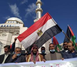  وقفة شكر لجمهورية مصر على رعاية حوارات القاهرة وفتح المعبر (1)