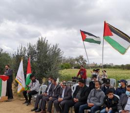 الهيئة الوطنية العليا لمسيرات العودة في قطاع غزة تحيي ذكرى يوم الأرض شرق ملكة (11)