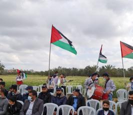 الهيئة الوطنية العليا لمسيرات العودة في قطاع غزة تحيي ذكرى يوم الأرض شرق ملكة (12)