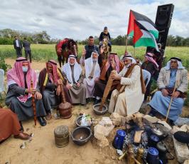 الهيئة الوطنية العليا لمسيرات العودة في قطاع غزة تحيي ذكرى يوم الأرض شرق ملكة (9)