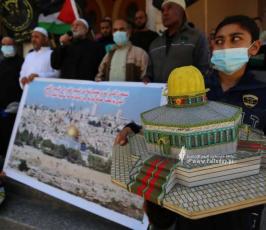 الجهاد الإسلامي في غزة تنظم وقفة اسنادية للمرابطين في المسجد الأقصى (5)