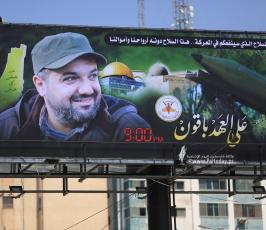 مفترق السرايا بمدينة غزة يتزين بصور قائد اركان المقاومة في فلسطين بهاء ابو العطا (6)