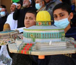 الجهاد الإسلامي في غزة تنظم وقفة اسنادية للمرابطين في المسجد الأقصى (3)