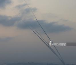 رشقات صواريخ اتجاه مدينة عسقلان (12)