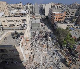 دمار هائل جراء قصف الاحتلال الاسرائيلي على منازل المدنيين بغزة