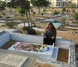 مقابر وجهة الغزيين في عيد الفطر.. وحزن على شهداء العدوان (13)