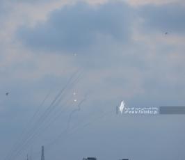 رشقات صواريخ اتجاه مدينة عسقلان (3)