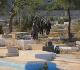مقابر وجهة الغزيين في عيد الفطر.. وحزن على شهداء العدوان (7)