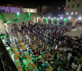  إحياء ليلة السابع والعشرين من رمضان في المسجد العمري الكبير في غزة (3)
