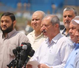 مؤتمر القوى والفصائل الفلسطينية أقيم شرق ملكة بغزة تعقيباً على العدوان الإسرائيلي على قطاع غزة (5)