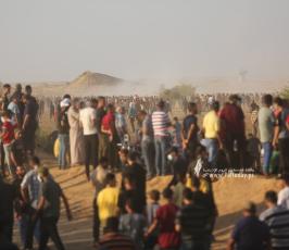 مسيرة حاشدة على حدود خانيونس جنوب قطاع غزة (41)