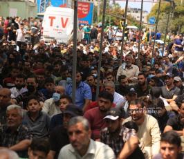 صلاة الجمعة أمام مقر الصليب الأحمر  تضامنًا مع الأسرى (22)