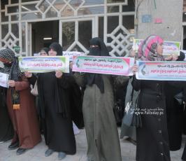لجنة النقابيات فى الاتحاد الاسلامي تنظم وقفة نصرة للأسرى في سجون الاحتلال (6)