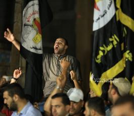 الجهاد الإسلامي تنظم مسيرة حاشدة أمام الصليب الأحمر بغزة تضامنًا مع الاسرى (24)