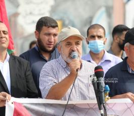  وقفة تضامنية شمال غزة دعمًا واسنادًا للأسرى المضربين عن الطعام في سجون الاحتلال (9)