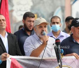  وقفة تضامنية شمال غزة دعمًا واسنادًا للأسرى المضربين عن الطعام في سجون الاحتلال (5)