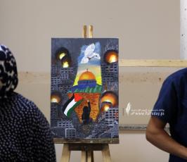 رابطة الفنانين الفلسطينيين تنظم معرض بعنوان أرضافى ذكرى وعد بلفور المشئووم بغزة (3)