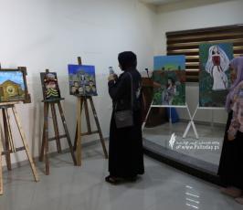 رابطة الفنانين الفلسطينيين تنظم معرض بعنوان أرضافى ذكرى وعد بلفور المشئووم بغزة (5)