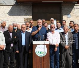 مؤتمر مهم نصرة للأسرى المضربين عن الطعام في سجون الاحتلال أمام مقر الصليب بغزة (7)