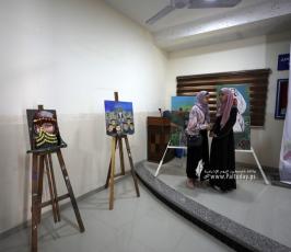 رابطة الفنانين الفلسطينيين تنظم معرض بعنوان أرضافى ذكرى وعد بلفور المشئووم بغزة (6)