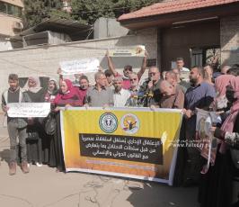 خيمة الاضراب التي تقيمها لجنة الاسرى لليوم الثاني على التوالي امام مقر الصليب  (1)