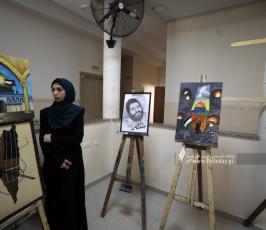 رابطة الفنانين الفلسطينيين تنظم معرض بعنوان أرضافى ذكرى وعد بلفور المشئووم بغزة (7)