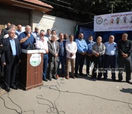 مؤتمر مهم نصرة للأسرى المضربين عن الطعام في سجون الاحتلال أمام مقر الصليب بغزة (5)