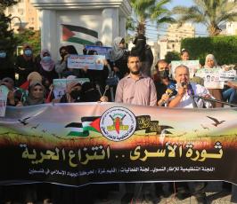مسيرة لحركة الجهاد دعم الى  اسرى نفق الحرية (2)