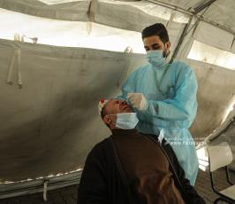 فحوصات كورونا في قطاع غزة مع الإعلان عن وجود إصابة متحور أوميكرون (13)