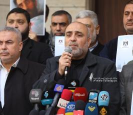 مؤتمر صحفى لفصائل المقاومة بغزة حول وضع الاسير هشام ابو هواش (9)