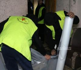 الجهاد بغزة تبدأ حملة إغاثة الأسر المتضررة من المنخفض الجوي (3)
