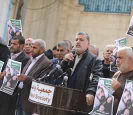 وقفة غاضبة امام مقر المندوب السامي غزة تضامن مع الاسير هشام ابو هواش (11)