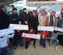 وقفة تضامنية بغزة لدعم ومناصرة أهالي النقب المحتل أمام اعتداءات الاحتلال المتواصلة (1)